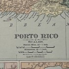 Antique 1901 Rand Mcnally Map Of Porto Rico 13 5    X 10   