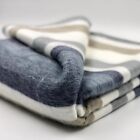 Soft   Warm Striped Alpaca Llama Wool Blanket Plaid Queen Throw 90 x65 