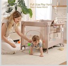 5 In 1 Pack And Play  Portable Travel Baby Bassinet  Foldable Travel Playard    