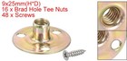 1 4 -20 Brad Hole Tee Nut 16pcs Carbon Steel Screw-in T-nuts With Screws