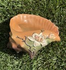 Vintage 1940   s  Magnolia By Roseville  Art Pottery  Conch Shell Planter  G22 15