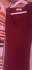 Love Always Women s M Ribbed Knit Striped V-neck Button Long Sleeve Sweater