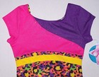 Jacques Moret Leotard Bodysuit Leopard Love Cap Sleeve Hologram Dot New Girl