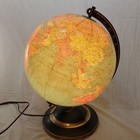 Vintage 1940s Replogle 10 Inch Illuminated Library Globe Mid Century Modern