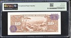 El Banco De Mexico 10 Pesos Tehuana  1-sept-1947  Series Ax   Pmg 65 Epq  P-47b 