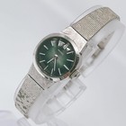 Seiko 11-0700 Vintage Hand-wound Women s Watch Gold Green Dial Japan 0611659