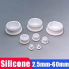 White Snap-on Hole Plug Silicone Rubber Blanking Seal Bung Pipe Tube 2 5mm-60mm