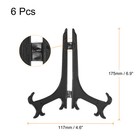 6pcs 6 8  Easel Plate Holder  Plastic Folding Display Stand Black For Home