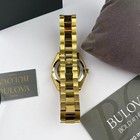 Bulova Surveyor 97a182 Gold Tone Dial Stainless Steel Men s Automatic Watch 39mm