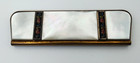 Schildkraut Mother Of Pearl Compact Comb Mirror Petit Point Gold Tone Vintage