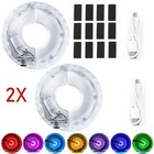 2pcs Rechargeable Bike Wheel Hub Lights Waterproof Led Cycling Spoke Lights