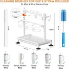 White Insulated Cup Storage Rack Large Capacity Home Shelf Compartment Kitchen