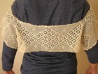 Vintage Hand Crochet Shrug Collar Victorian Edwardian Style Women s Ivory