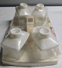 New Vintage 1980 s Baby Nursery Vanity Plastic Jar Diaper Changing Table Set 
