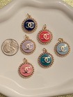 Lot Of 6 Chanel Zipper Pull Button Charms