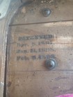 Antique Koken Barber Chair Hydraulic Oak And Velvet