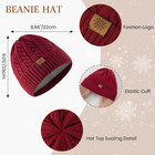 Womens Winter Beanie Hat Scarf Gloves Set  Knitted Scarf And Hat Touchscreen    