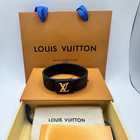 Louis Vuitton Lv Slim Bracelet M435 Black   Gray Size 21 Adjustable