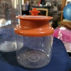 2 Vintage Orange Acrylic Tupperware Containers Spaghetti Keeper