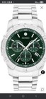 Movado Men s Chronograph Wristwatch Green Dial Stainless Steel 200m Sapphire