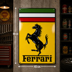Ferrari Cavallino Rampante Heavy Metal Sign     40    60 Cm  15 7       23 6    