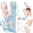 2-in-1 Women Hair Removal Electric Razor Painless Body Epilator Bikini Trimmer
