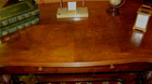 Impressive Mahogany Vintage Library Table Or Work Desk With Drawer 48  Long