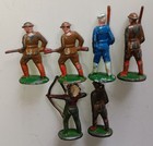 Barclay 1930s Lead Toy Soldier 6pc-lot Second Series Early Manoil