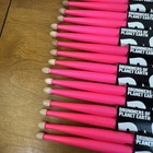 D o p e  Drumsticks  Drummers Of Planet Earth  Neon Pink Dope Stickz 5a  9 Sets