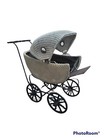 Antique Vintage Wicker Baby Carriage Buggy W Hidden Compartment