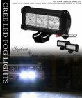 7  36w 12x Cree Led Light Bar Spot Beam Offroad Driving Work Fog Lamps Pair New