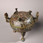 8 4 china Ancient Bronze Ware Gilt Fengshui Beast Incense Burner Censer Statue