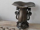 Antique 19th Century Japanese Meiji Period Bronze Vase 