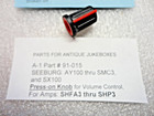 Seeburg Jukebox Volume Control Push On Knob  Brand New  For Shfa3 Thru Shp3 Amps