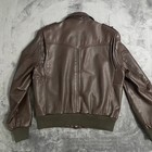 Reed Sportswear Brown Leather Bomber Jacket Mens R42 Vintage Made Korea