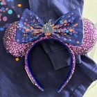 Disney Parks Loungefly Purple Sequin Castle Backpack   Ears   Jersey  Medium