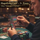 Blackjack Strategy Card - Metal Basic Strategy Blackjack Card With Magnifying   