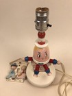 Vintage    nursery Plastics    Humpty-dumpty Lamp-with Vintage Switch Plate-no Shade