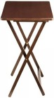 Set Of 2 Folding Tv Tray Table Set Snack Dinner Stand Laptop Desk Walnut