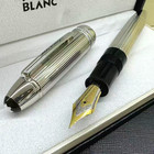 Montblanc Meisterst  ck 149 Silver Stripe Fountain Pen Collectible Rare W box