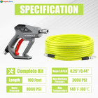 Sewer Jetter Kit For Pressure Washer 100 Ft  Drain Cleaner Hose With Power Washe