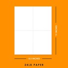 White Perforated Paper - Blank W2 Form -  24lb 60lb - 8 5 X 11  - 100 Per Pack