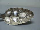 Nice Early 19th Century American Pure Coin Silver 9  Berry   Fruit Spoon