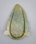 Pre-columbian Olmec Or Mayan Style Green Stone Mask With Inlaid Eyes And Teeth