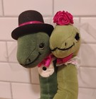 Vintage 1987 Dakin Entwined Bride   Groom Snakes 8  Plush
