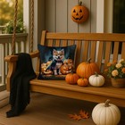 Akita Puppy Halloween Fabric Decorative Pillow Dac8396pw1414
