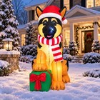 5ft Christmas Inflatables Dog German Shepherd Outdoor Decorations