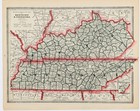 1883 Tennessee   Kentucky  Map Original  13x9 5   Railroads Townships