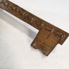 Vintage Skeleton Key Rack Holder Wooden 70s 80s Handmade Whimsical 14 Hooks