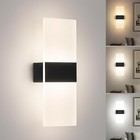 Led Modern Wall Lighting Up Down Cube Bedroom Sconce Lamp Fixture Light Indoor